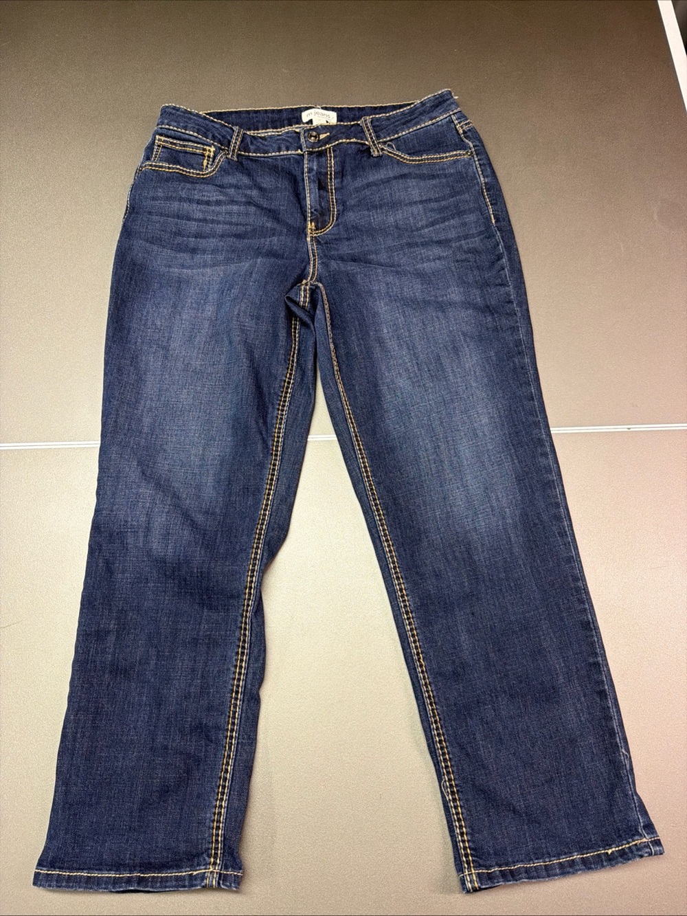 M Jeans by Maurices Womens 12 32x26 Dark Wash Straight Leg Jeans